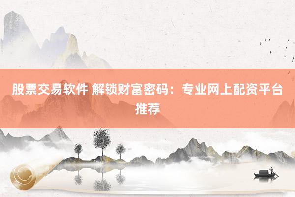 股票交易软件 解锁财富密码：专业网上配资平台推荐