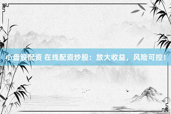 小盘股配资 在线配资炒股：放大收益，风险可控！