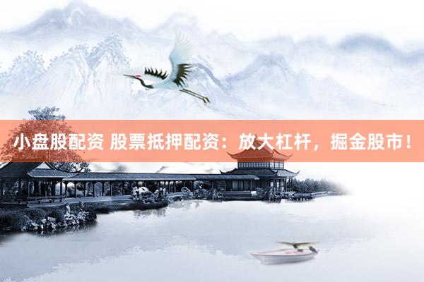 小盘股配资 股票抵押配资：放大杠杆，掘金股市！