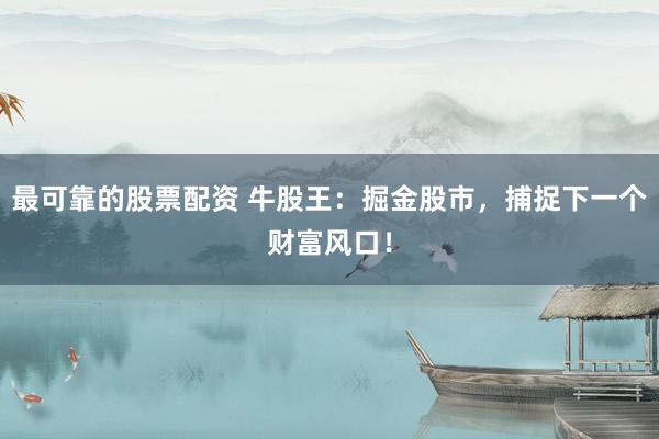 最可靠的股票配资 牛股王:掘金股市,捕捉下一个财富风口!