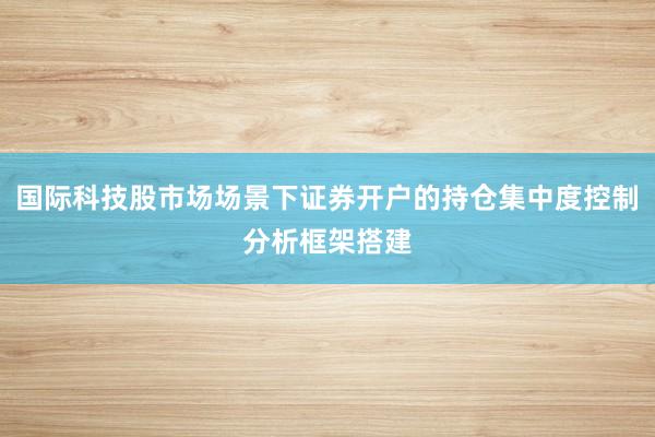国际科技股市场场景下证券开户的持仓集中度控制分析框架搭建