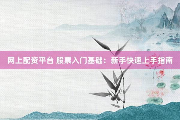 网上配资平台 股票入门基础：新手快速上手指南